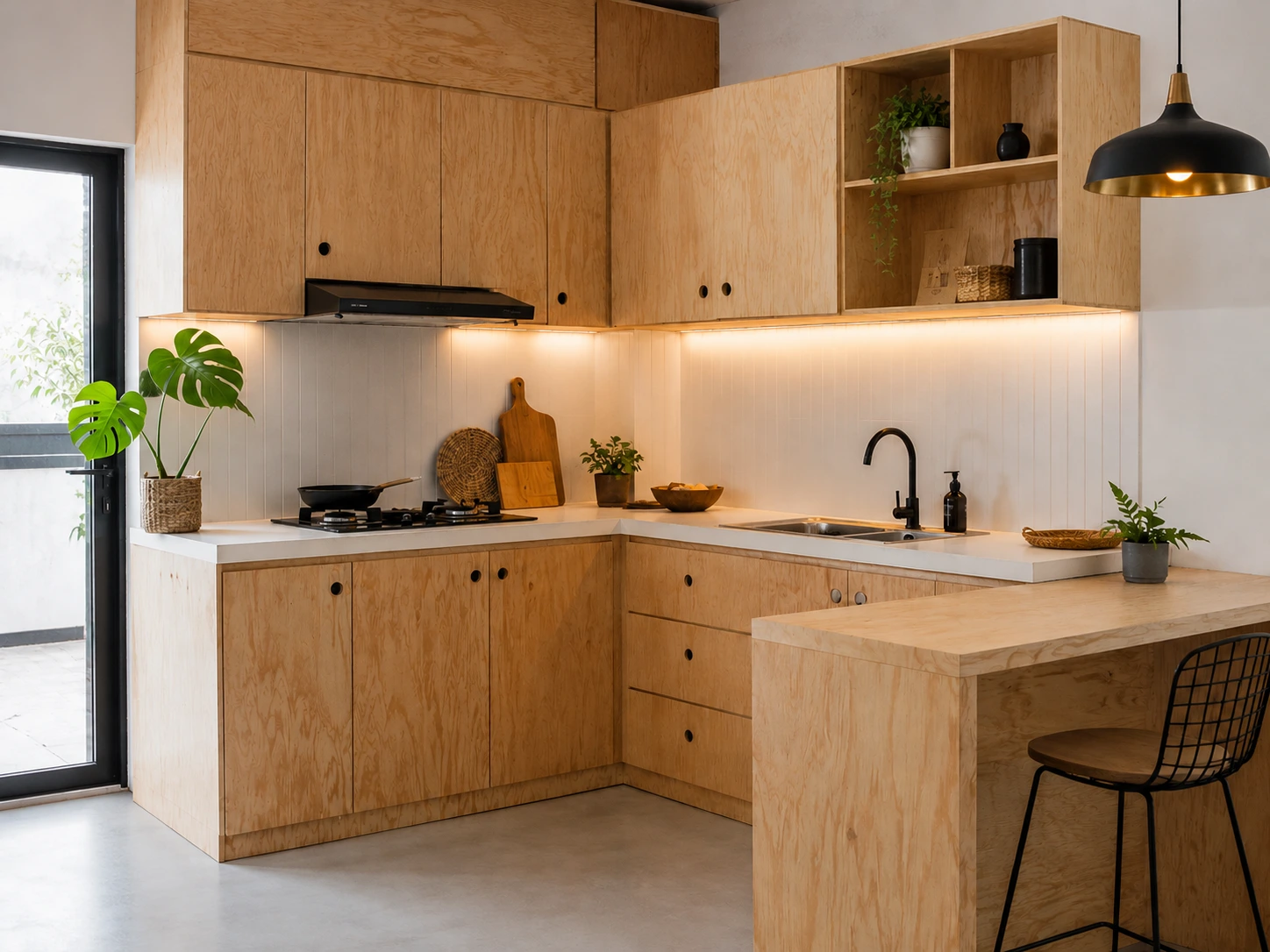 Blockboard sebagai Alternatif Kitchen Set Ekonomis