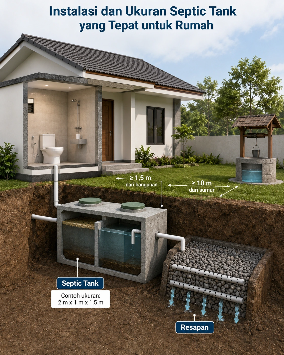 Instalasi dan Ukuran Septic Tank yang Tepat untuk Rumah