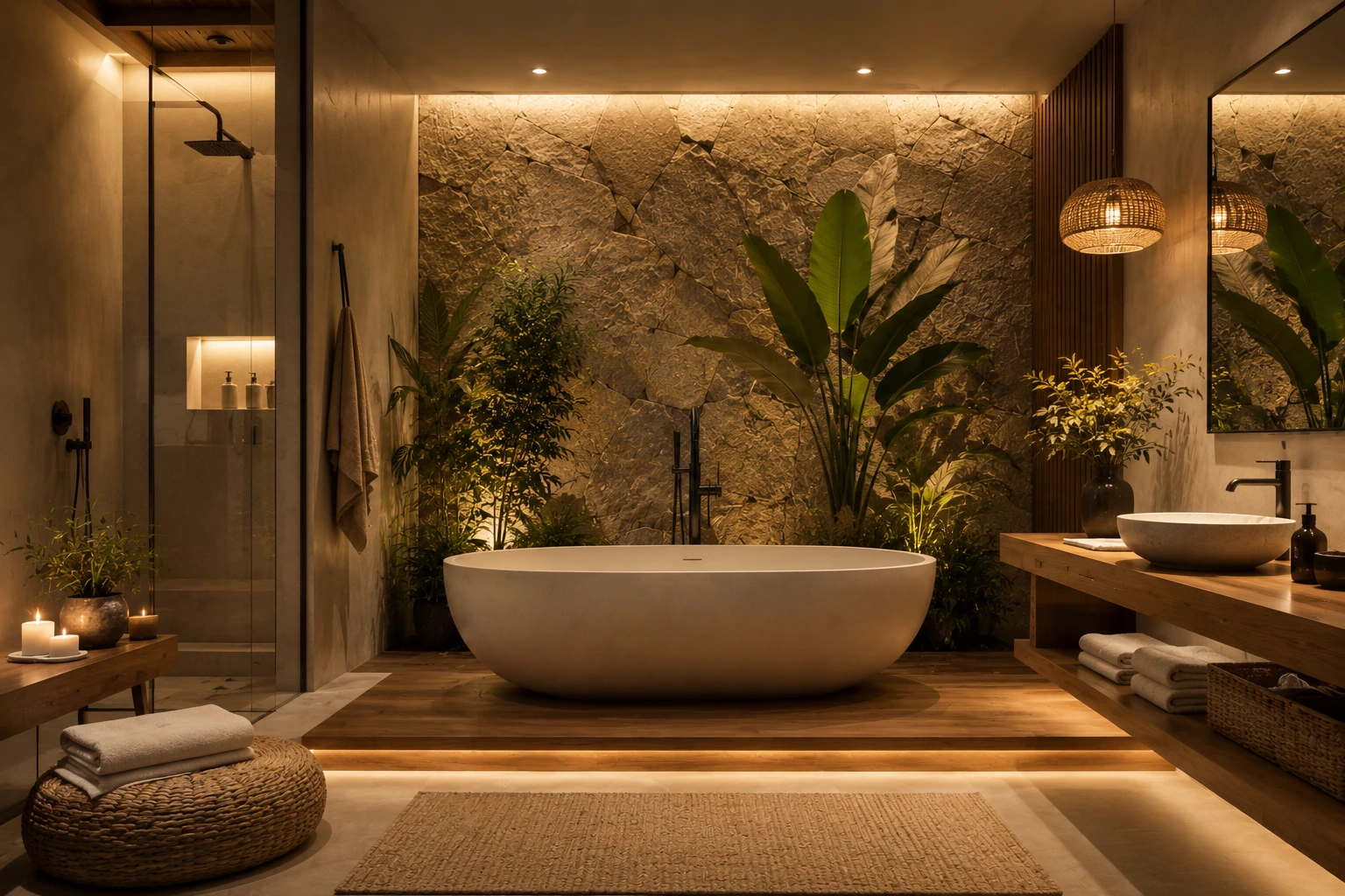 Kamar Mandi Ala Spa yang Menenangkan