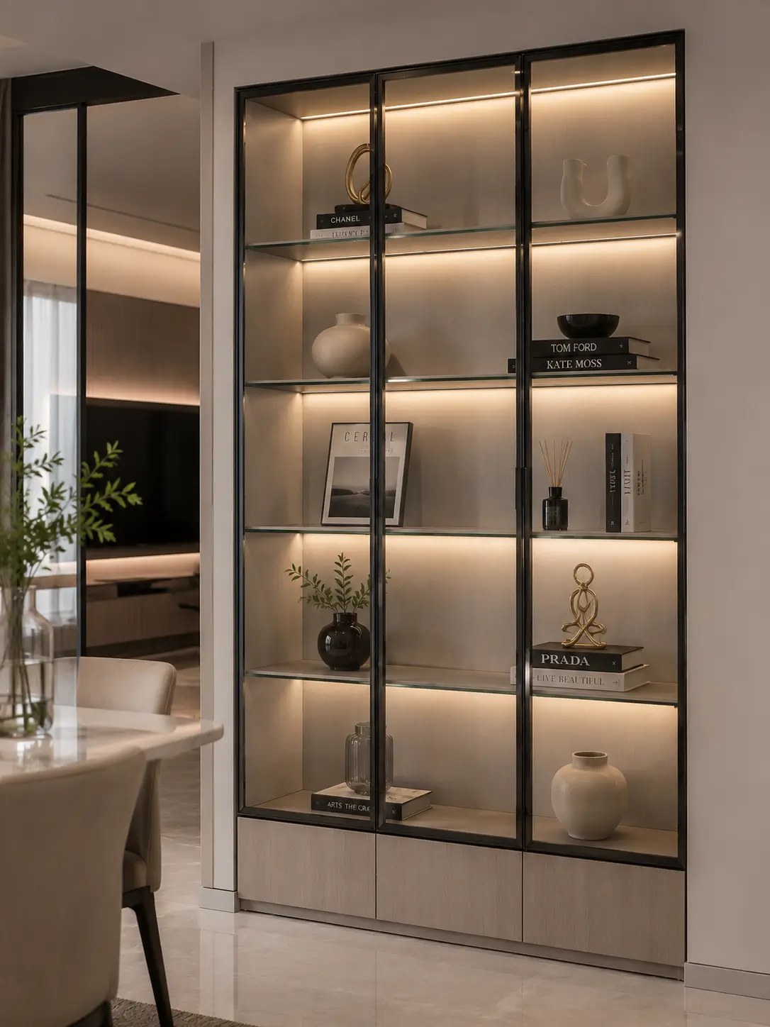 Lemari Kaca Minimalis untuk Rumah Modern