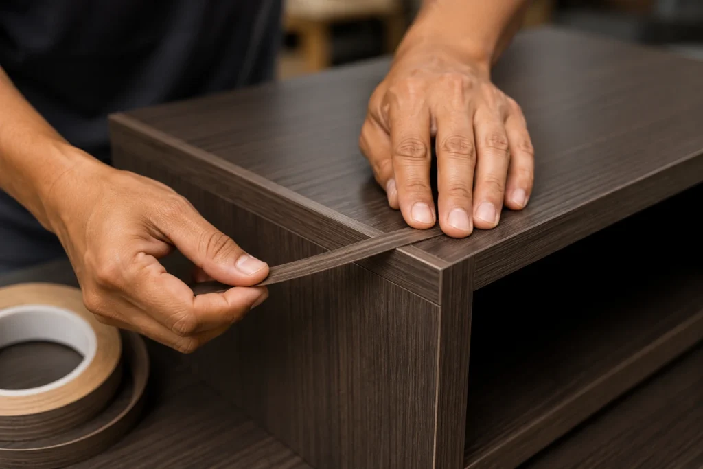 Proses Finishing HPL Kunci Furniture Rapi dan Tahan Lama