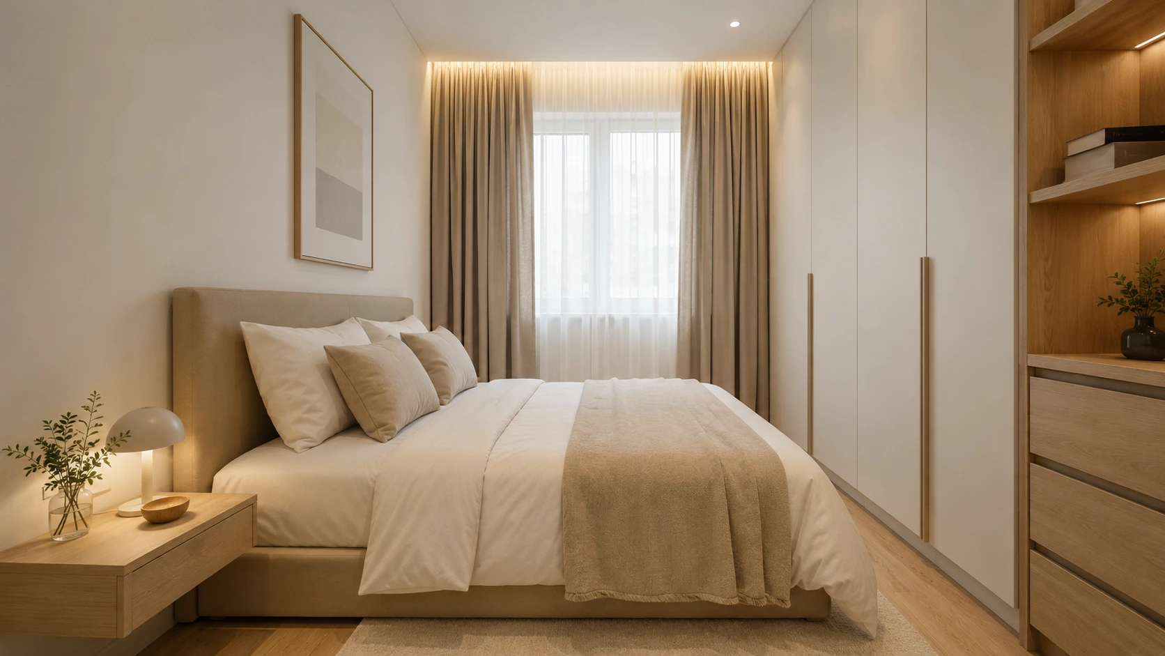 Desain kamar tidur minimalis ukuran 2x3