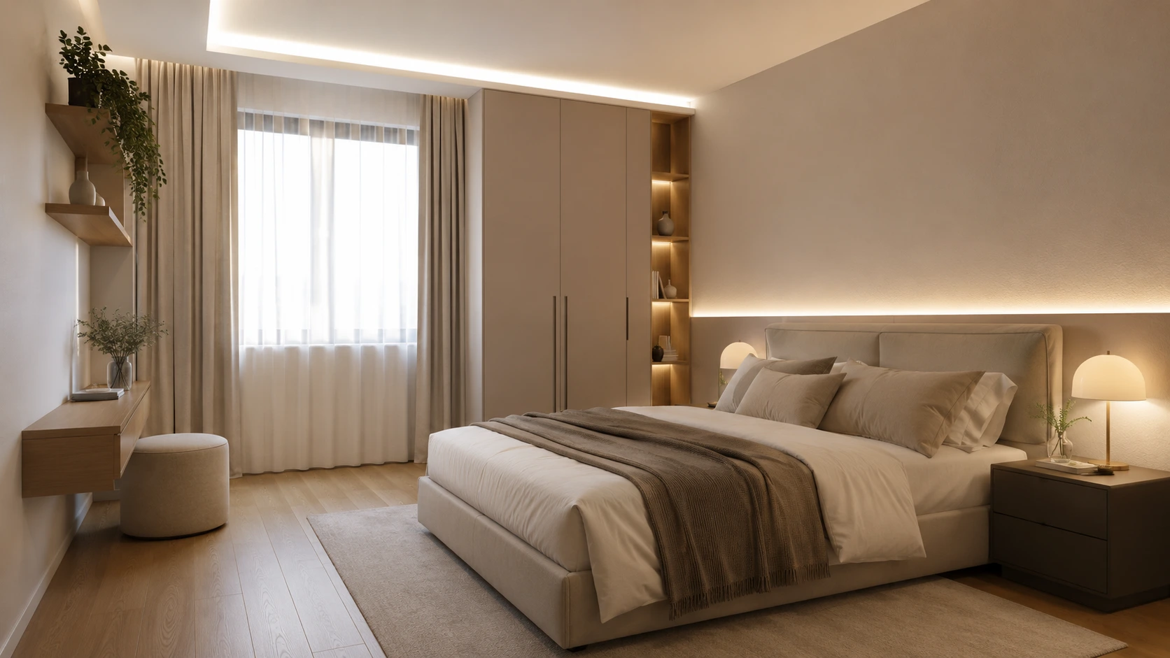 Desain kamar tidur minimalis ukuran 3x3