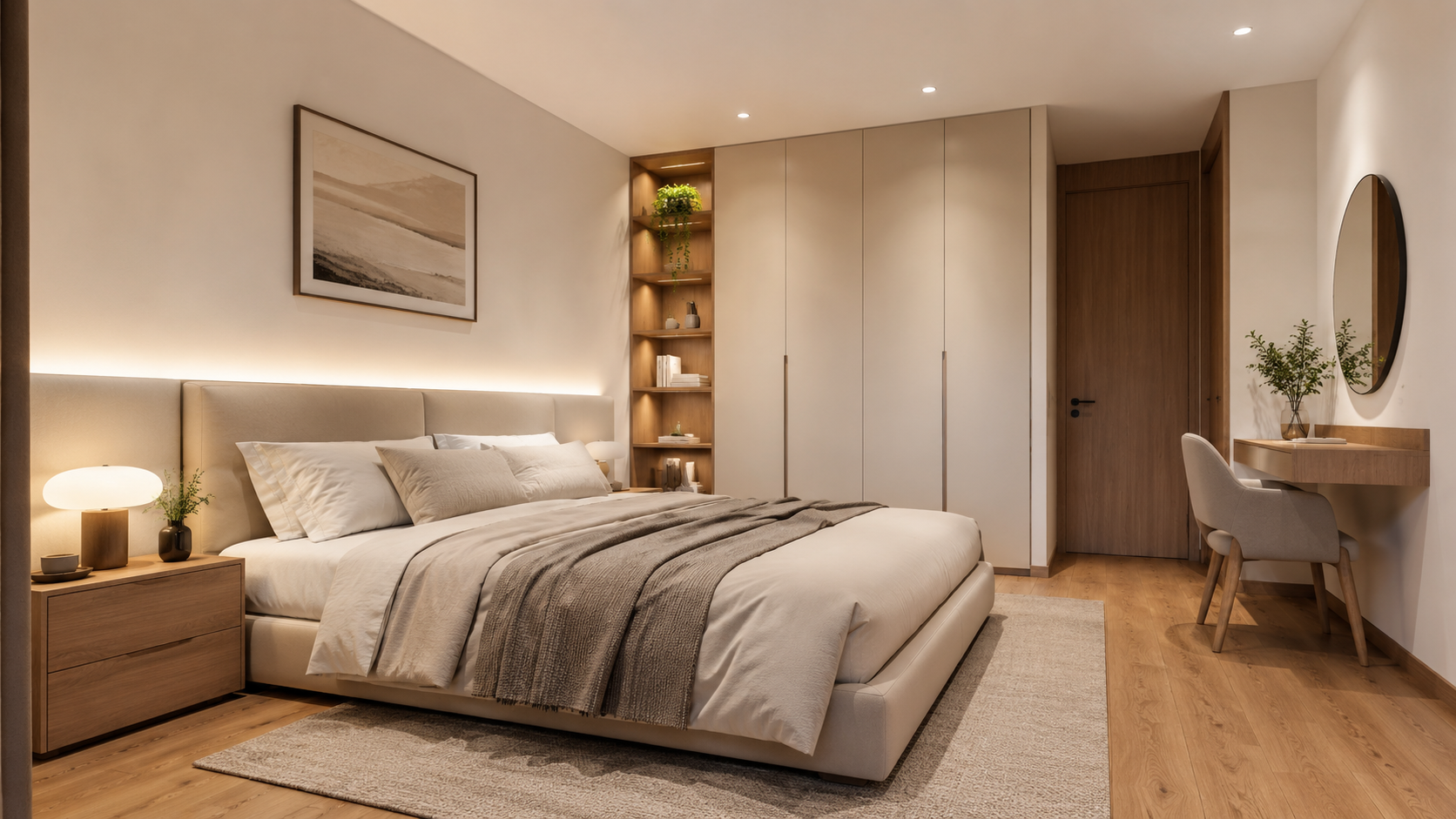 Desain kamar tidur minimalis ukuran 3x4