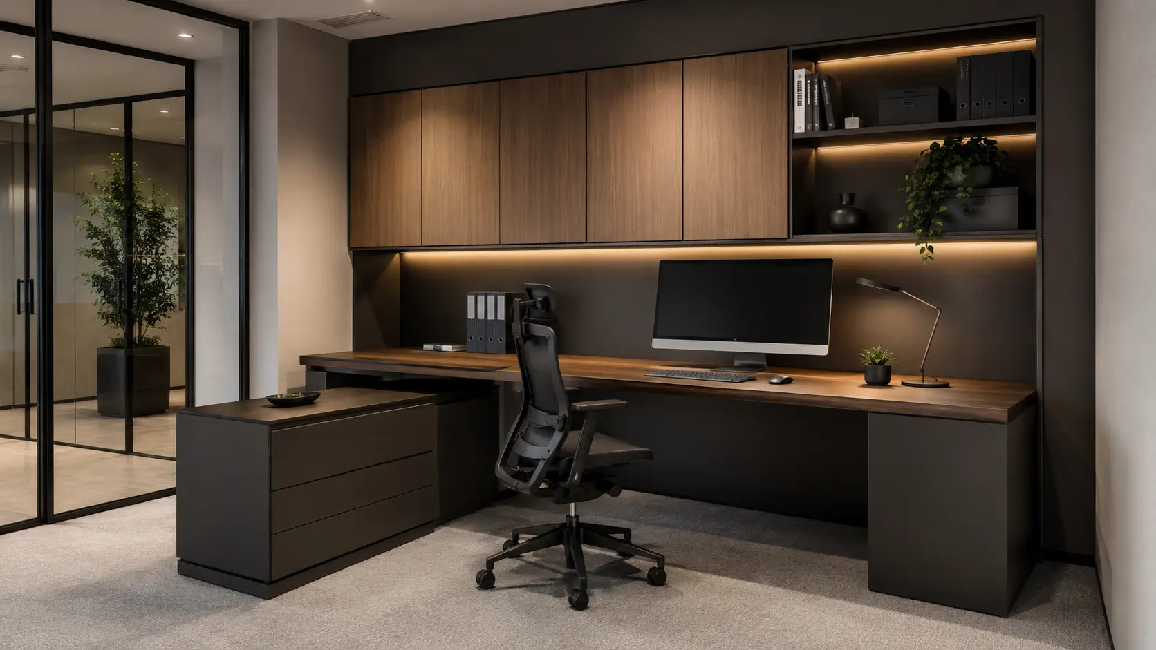 Furnitur ergonomis dan workstation custom untuk interior kantor