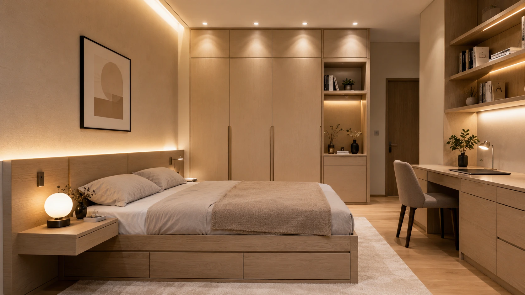 Furnitur kamar tidur multifungsi untuk desain kamar sederhana