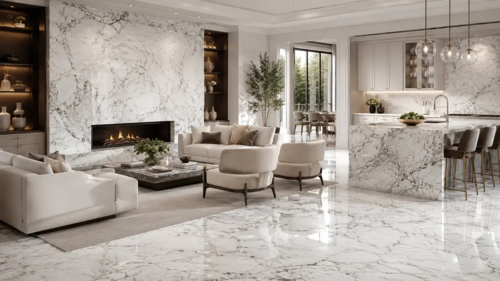 Granit Putih Corak untuk Interior Elegan dan Timeless