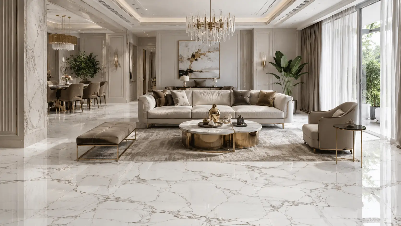 Granit Putih Motif Marmer (2)