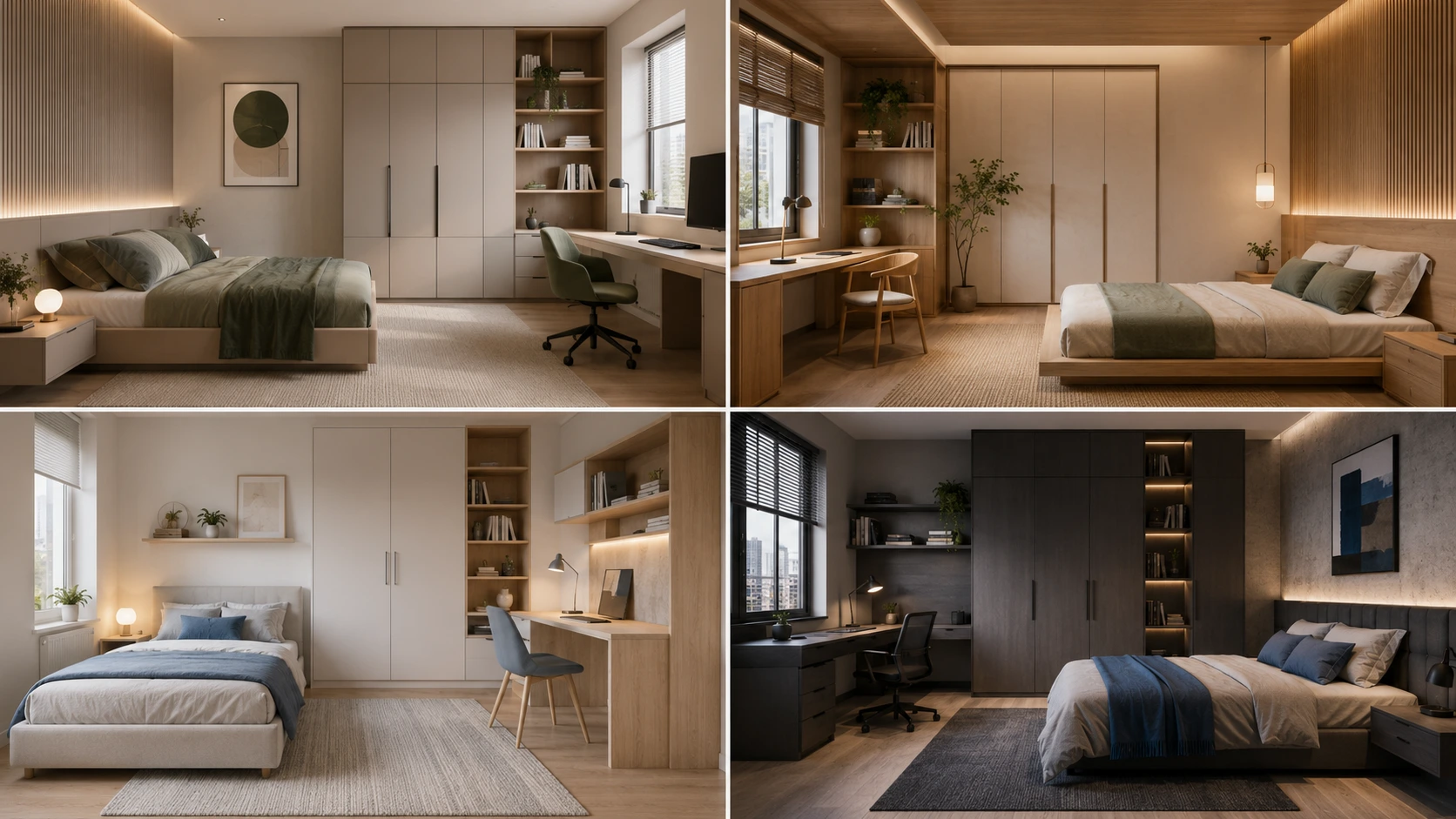Inspirasi desain kamar remaja minimalis, Japandi, Scandinavian, dan urban modern.