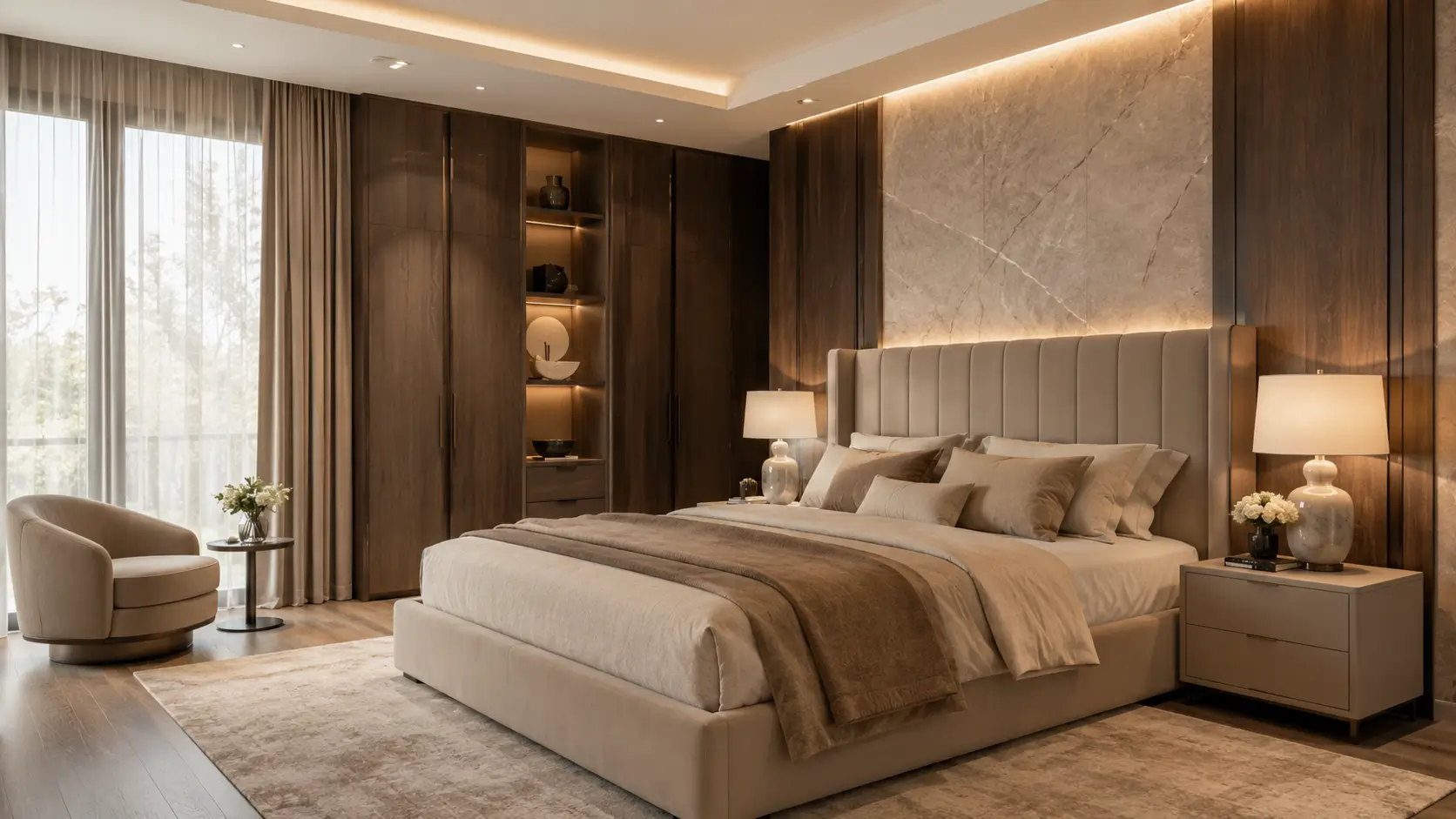 Interior kamar tidur modern luxury
