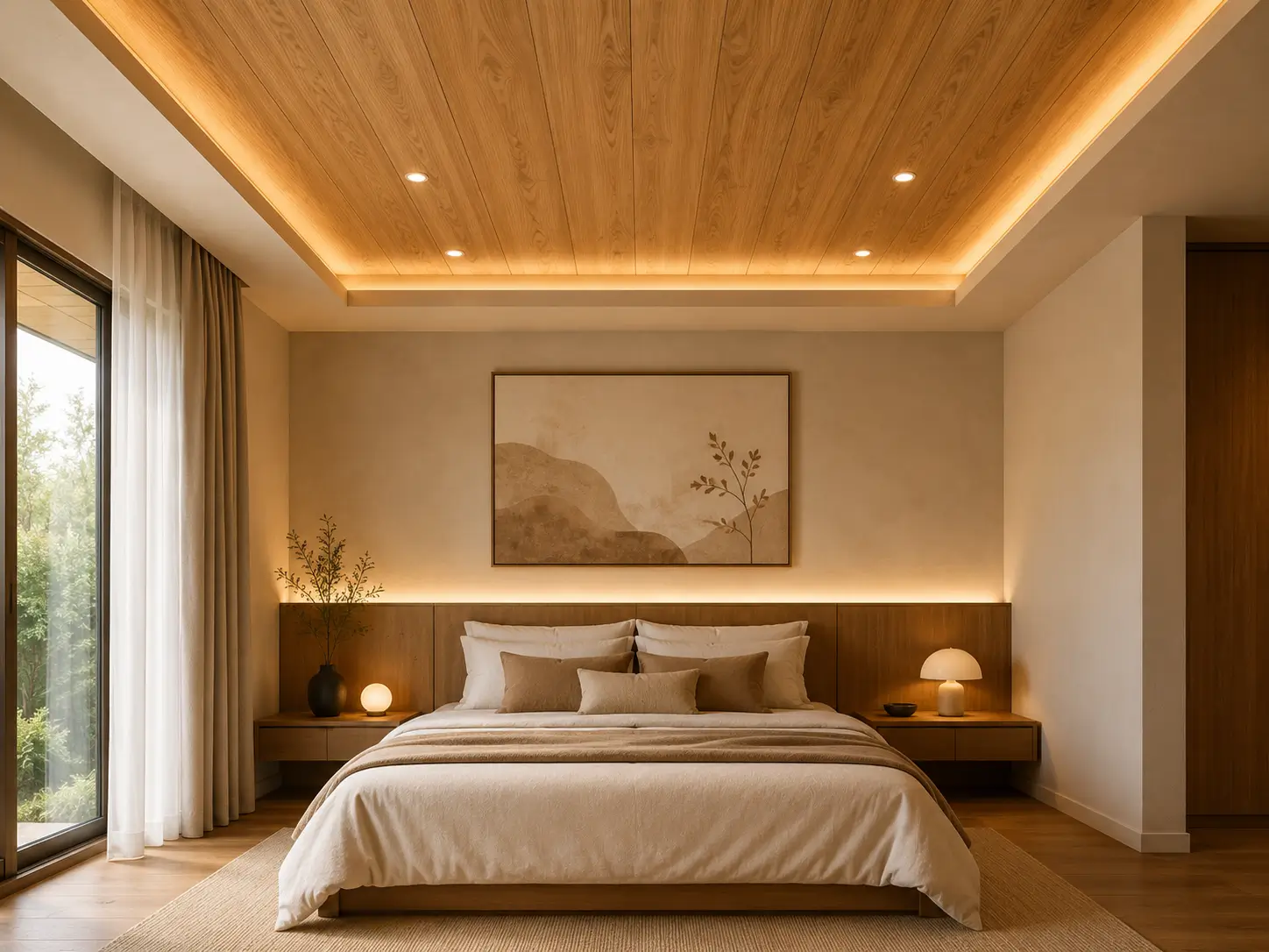Model Plafon PVC Motif Kayu yang Hangat