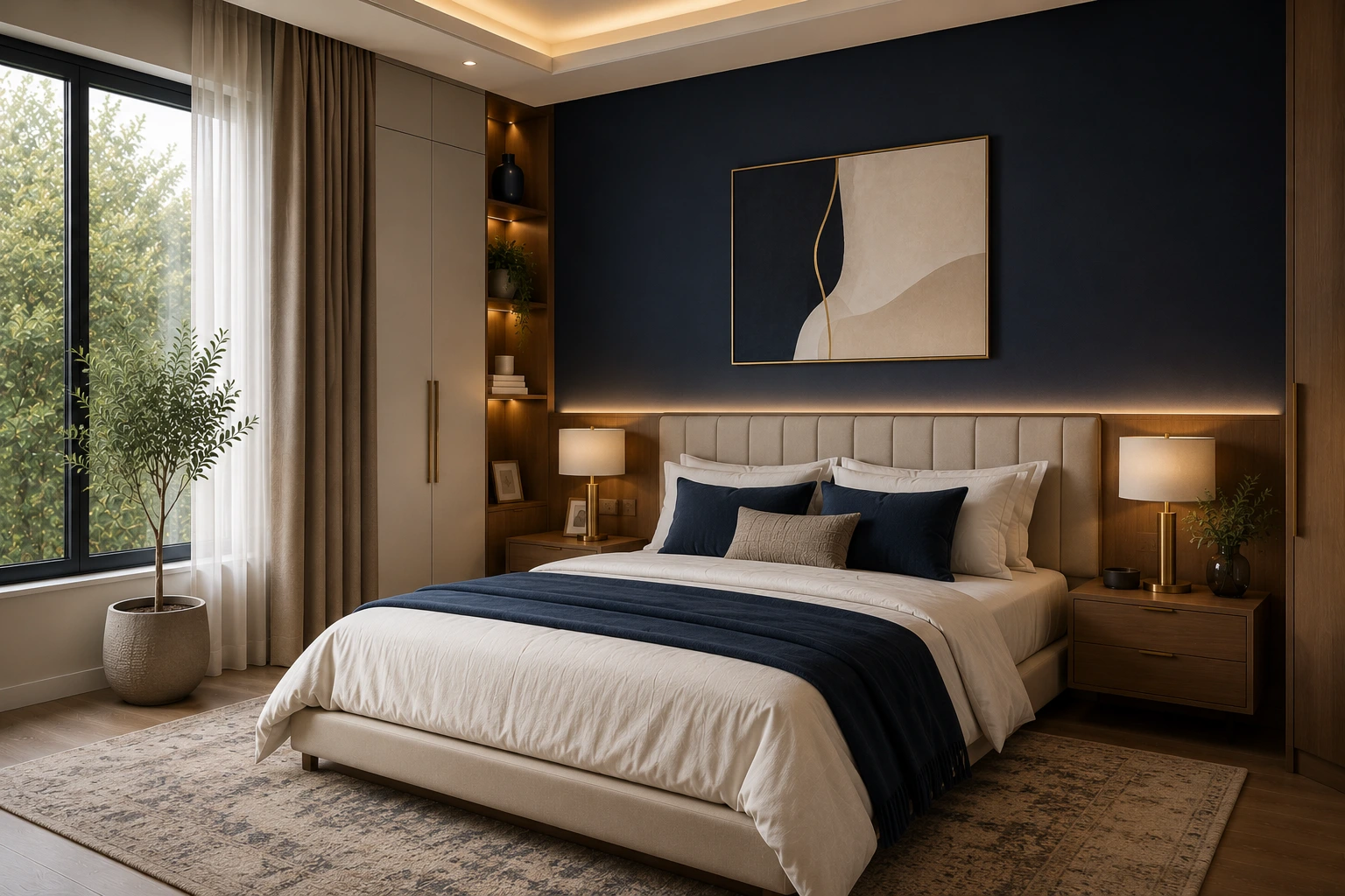 Navy sebagai Aksen Elegan