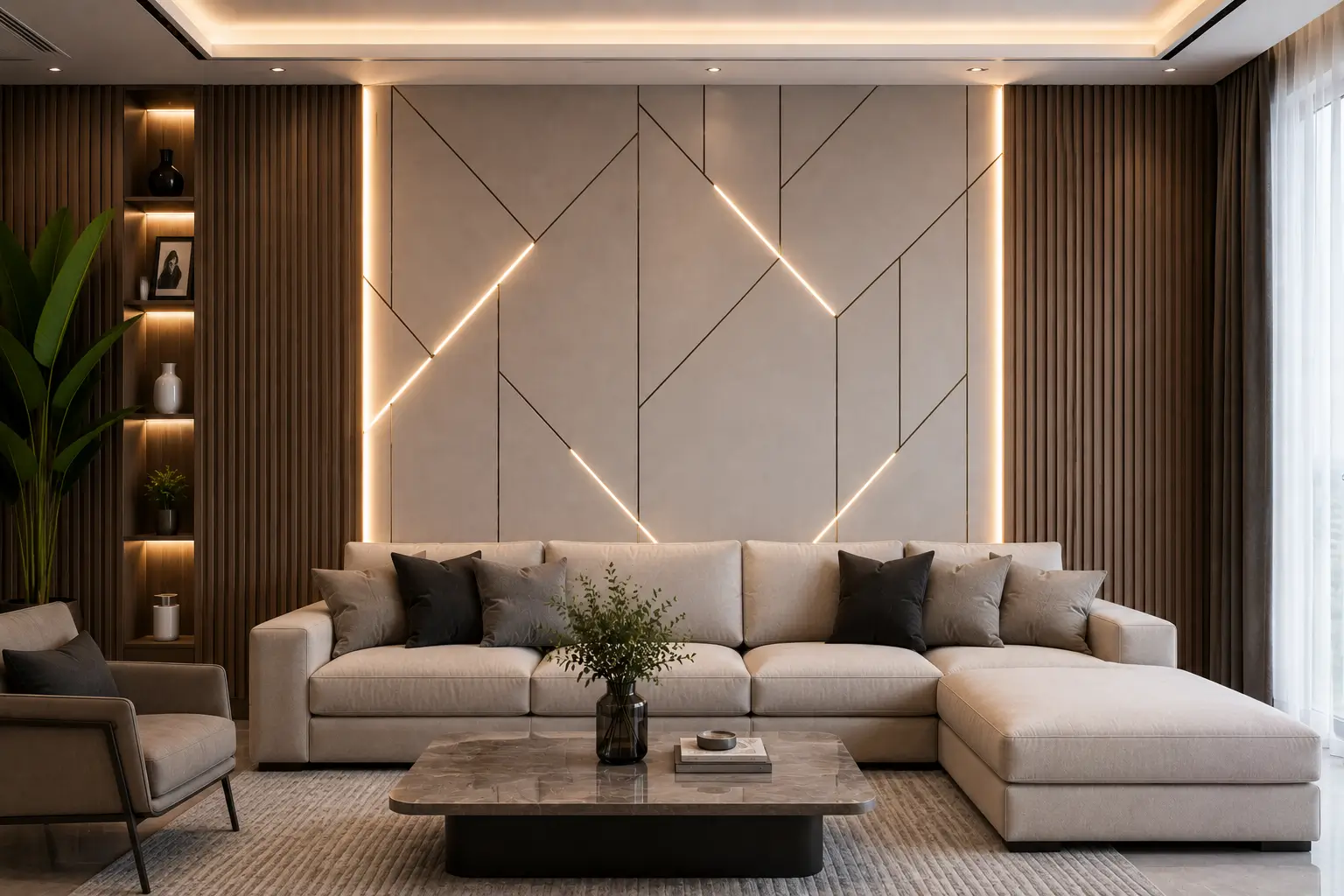 Panel PVC Geometris untuk Gaya Modern