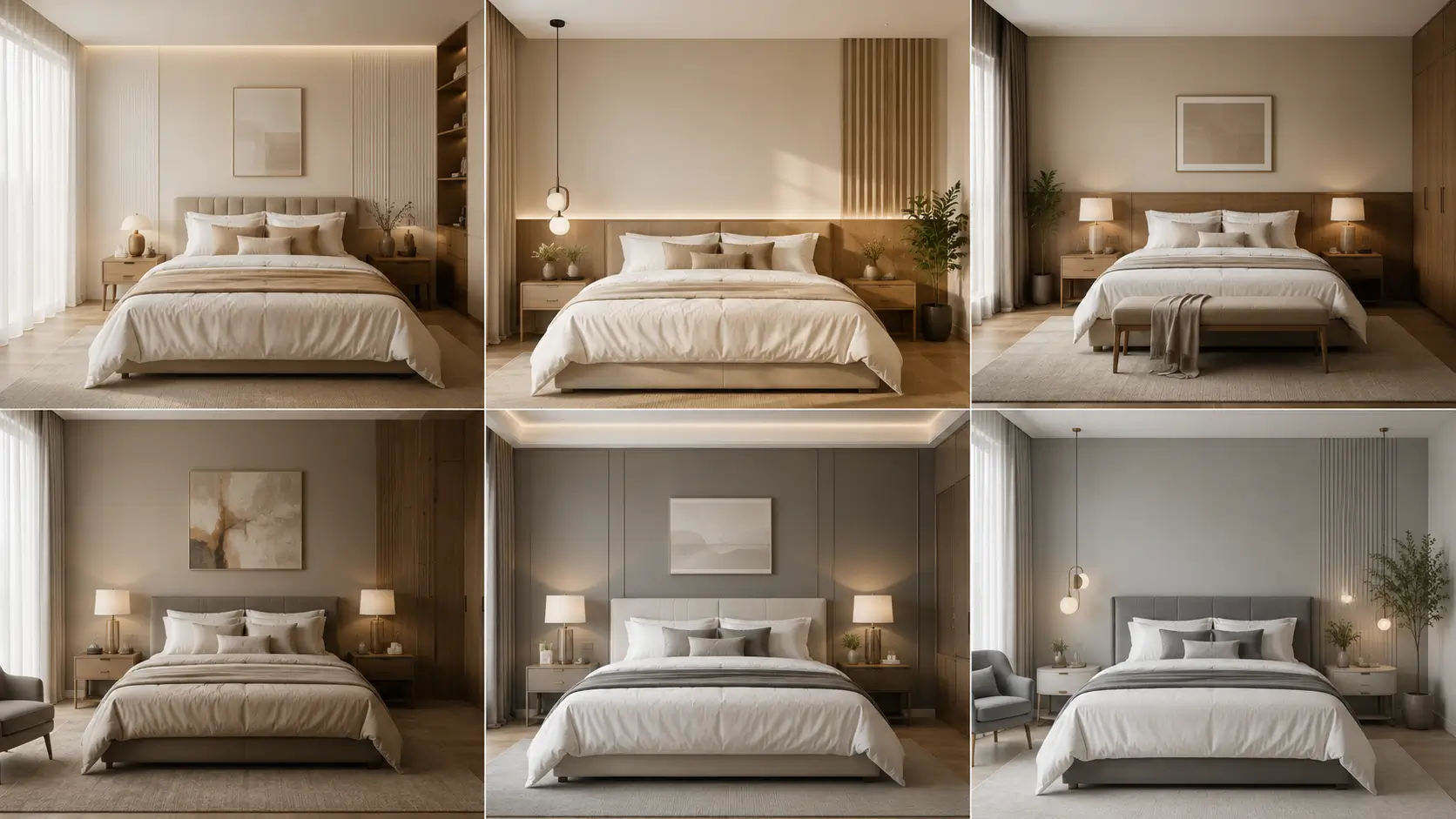 Pilihan warna cat kamar tidur elegan bernuansa netral