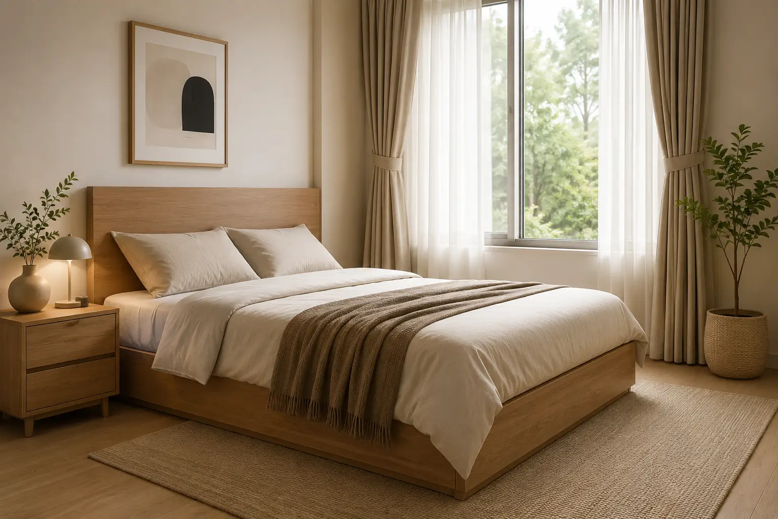 Tempat Tidur dengan Desain Sederhana
