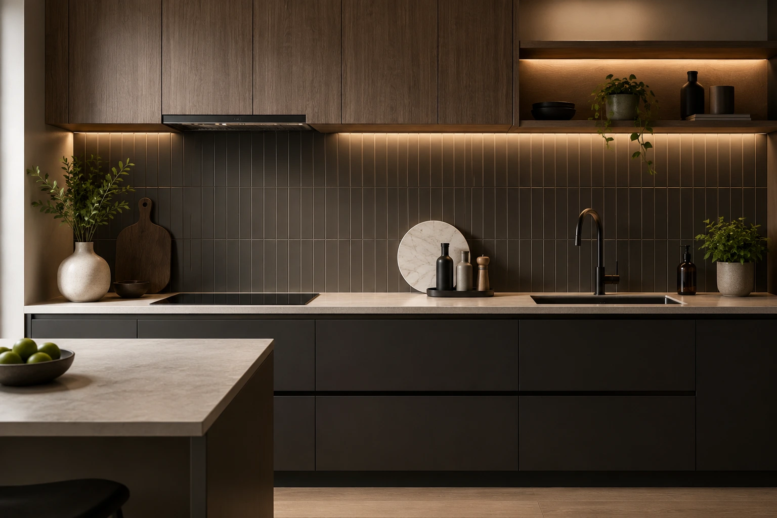 Warna Gelap sebagai Aksen Modern